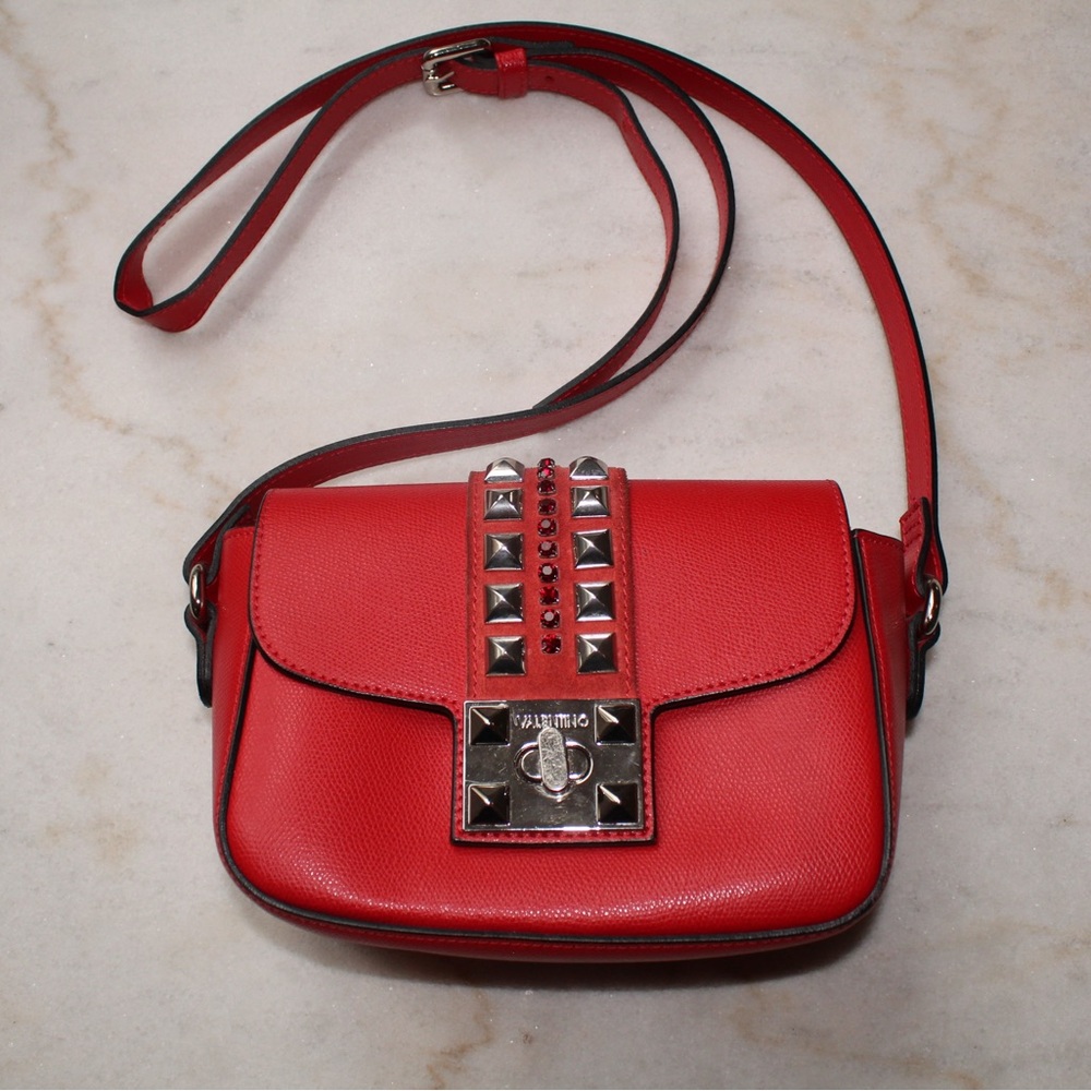 Valentino Red Leather Crossbody Bag